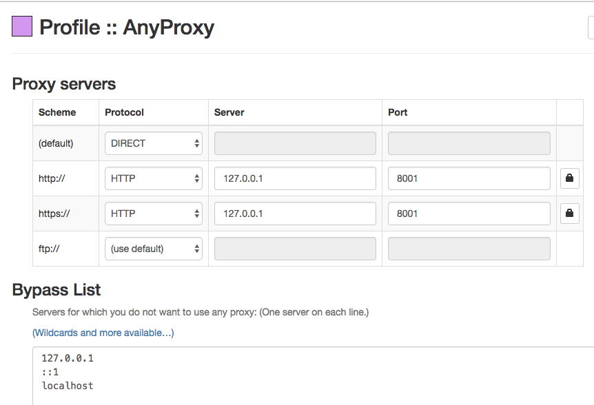 lista de servidores proxy https